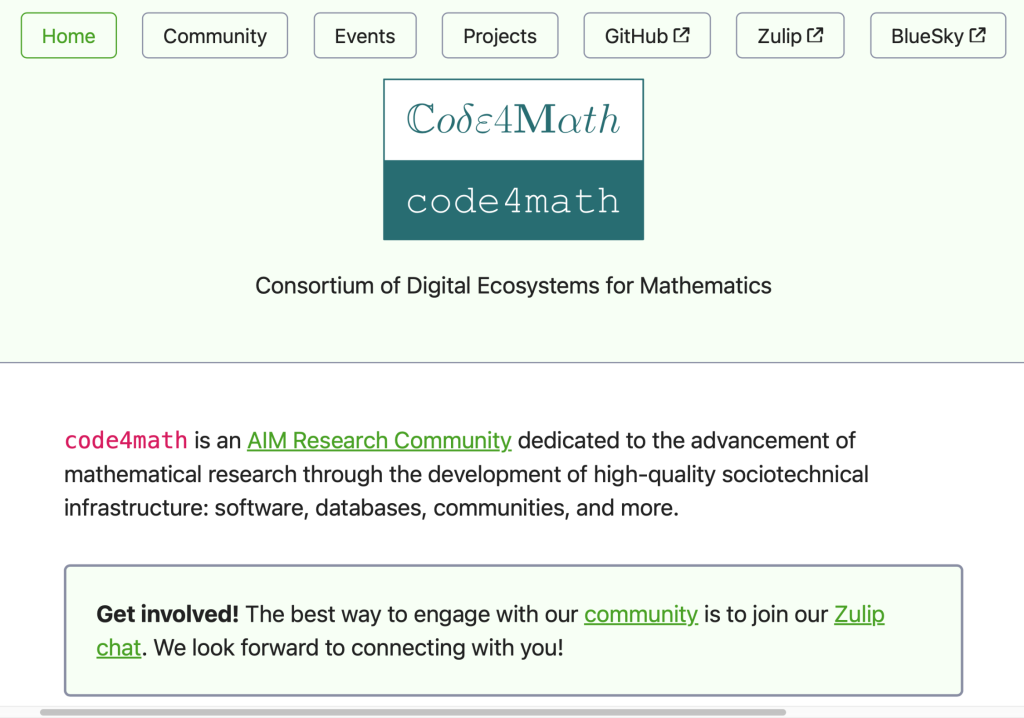 » code4math.org led by Collaboration researcher David Lowry-Duda » on ...